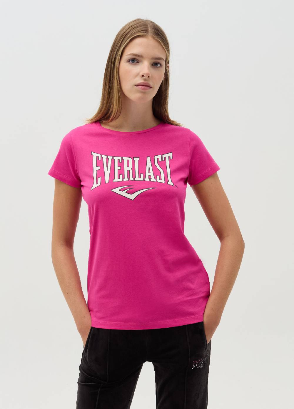 EVERLAST T-shirt in cotone con stampa logo Qualità
