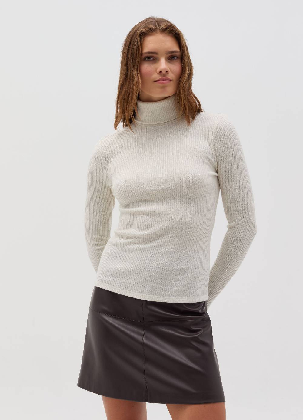 OVS T-shirt in lurex a maniche lunghe con collo alto Vendita