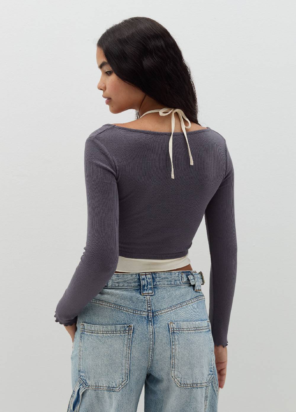 B. ANGEL T-shirt crop con canotta interna Spedizione Gratuita