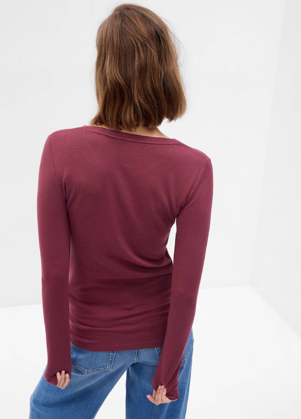 GAP T-shirt a maniche lunghe in cotone e modal Promozione Limitata