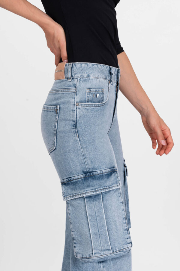 Sartoria Tramarossa JEANS PETRA WIDE LEG IN DENIM BLU CHIARO Sconto di tempo limitato