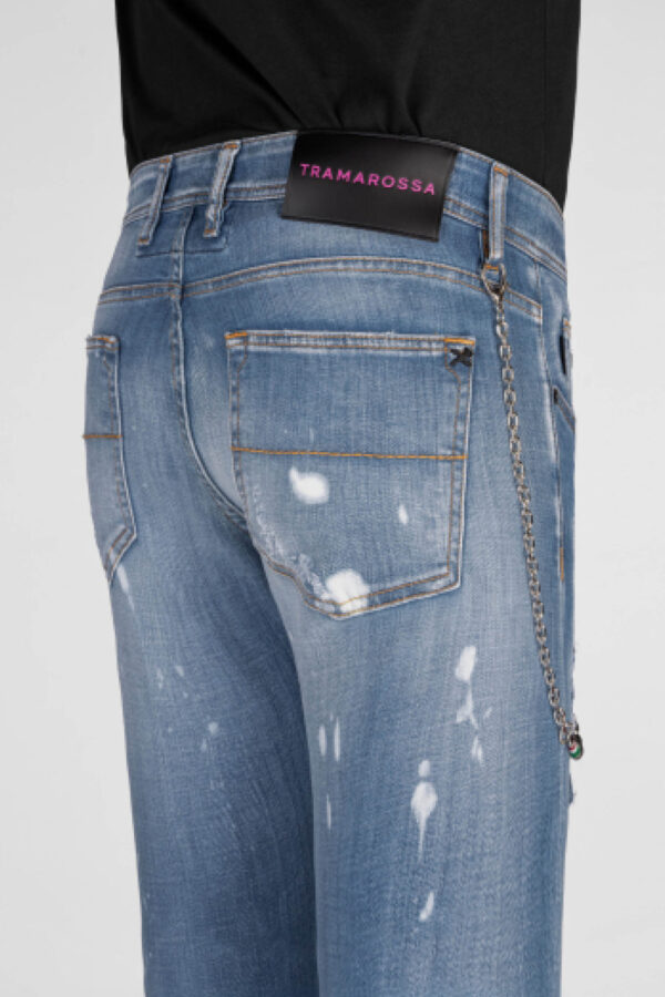 Sartoria Tramarossa JEANS 1980 SLIM IN DENIM STRETCH BLU MEDIO Super Saving Price