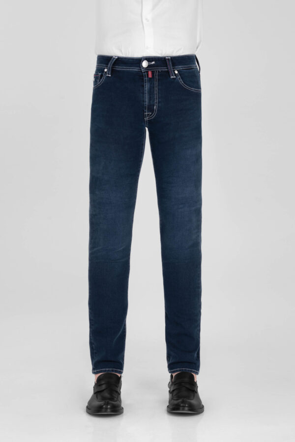 Sartoria Tramarossa JEANS MICHELANGELO ZIP SS REGULAR IN DENIM STRETCH BLU SCURO Limitato a 3 giorni