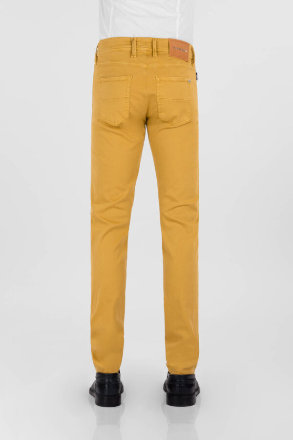 Sartoria Tramarossa PANTALONE LEONARDO ZIP SS SLIM IN GABARDINA DI COTONE STRETCH GIALLO Duty-free