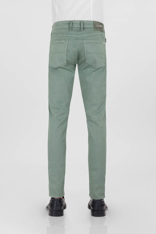 Sartoria Tramarossa PANTALONE LEONARDO ZIP SS SLIM IN GABARDINA DI COTONE STRETCH VERDE 2025
