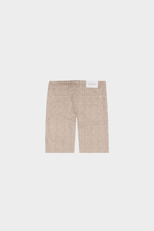 Sartoria Tramarossa PANTALONE ASCANIO CORTO IN DENIM STAMPATO BEIGE Pezzi Unici