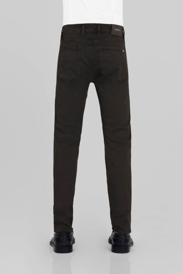 Sartoria Tramarossa PANTALONE LEONARDO ZIP SS SLIM IN GABARDINA LEGGERA STRETCH MARRONE Consegna Veloce