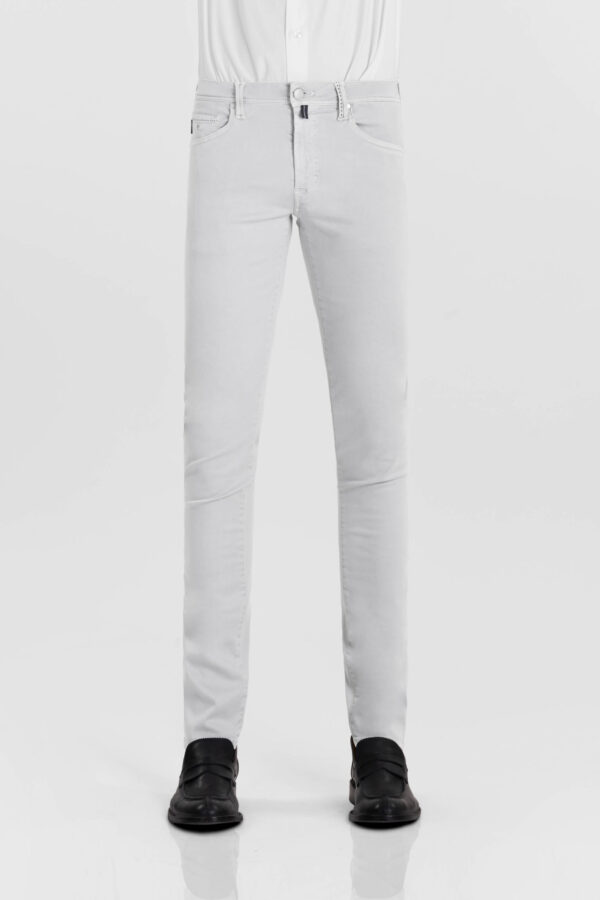 Sartoria Tramarossa PANTALONE MICHELANGELO ZIP SS REGULAR IN GABARDINA DI COTONE STRETCH GRIGIO Shopping Online