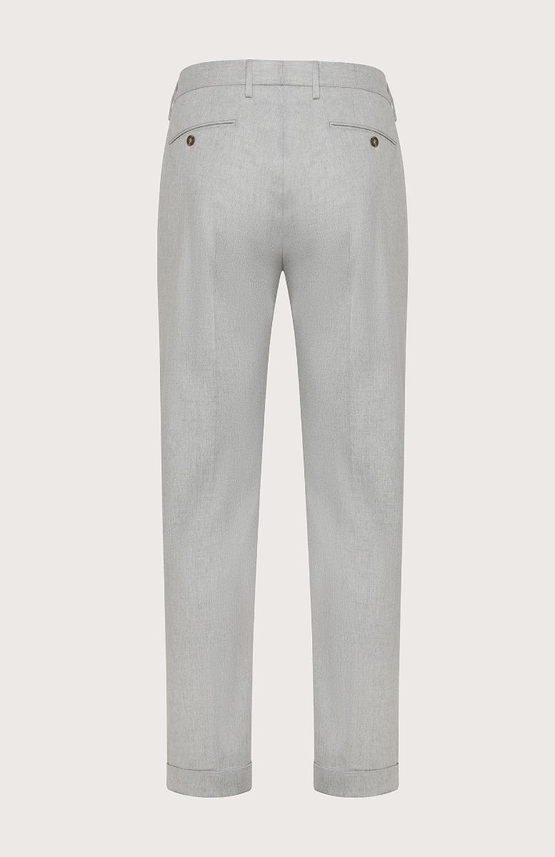 Seventy Pantalone chino in flanella cardata mono-stretch - Col. Grigio Saldi
