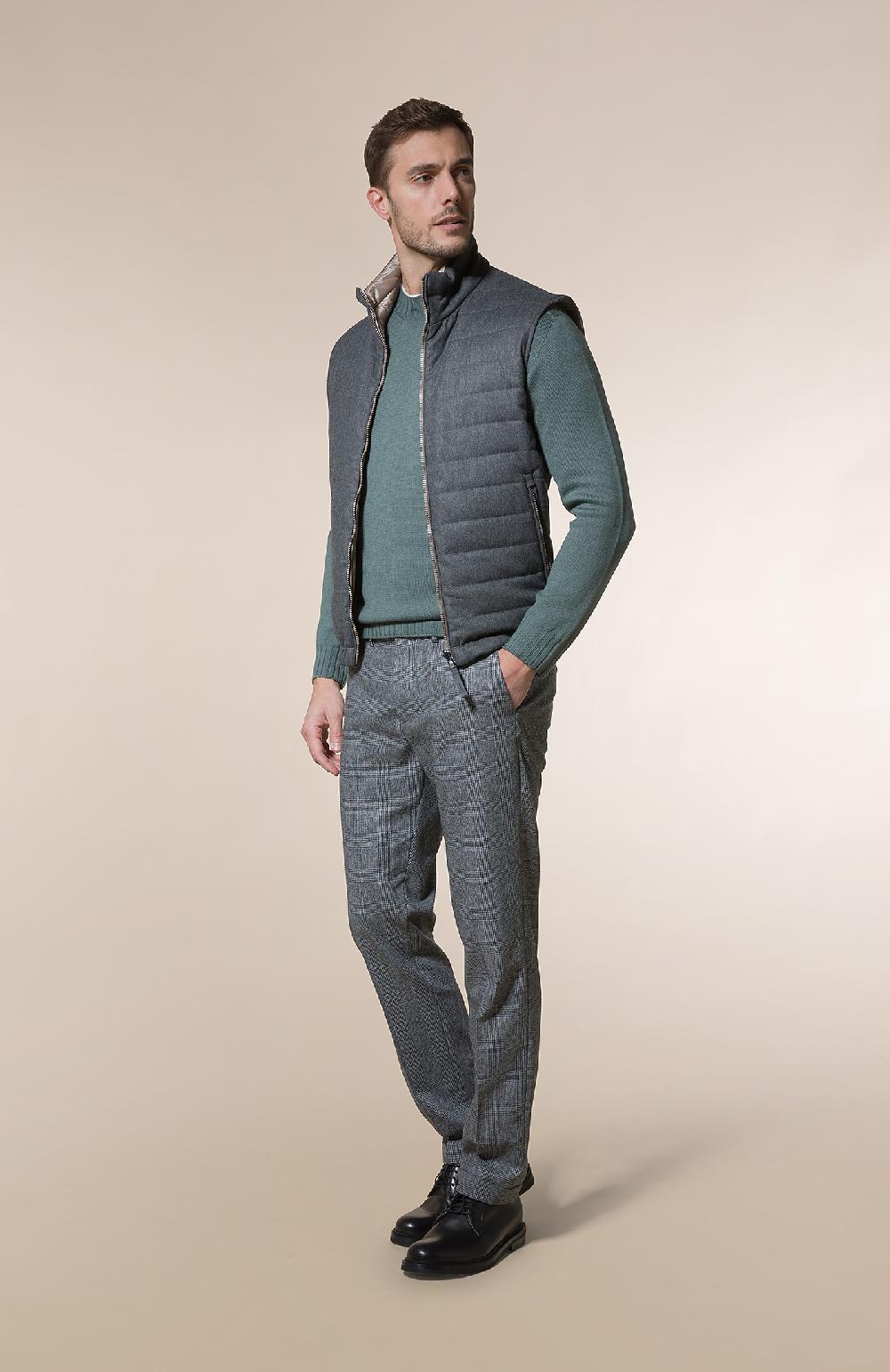 Seventy Pantalone chino in galles misto lana - Col. Grigio Vendita Economica