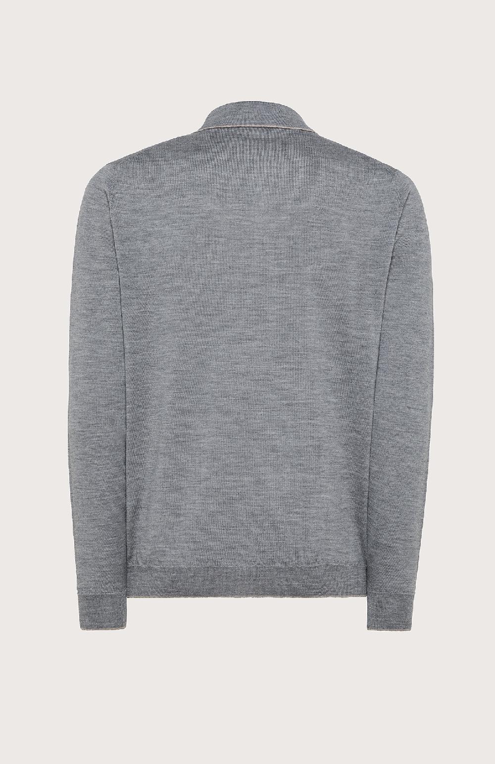 Seventy Maglioncino stile polo con maniche lunghe - Col. Grigio Moda