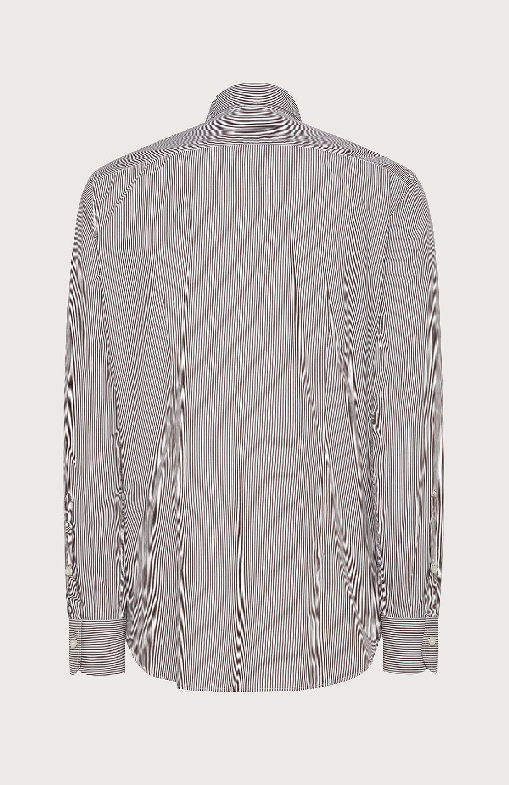 Seventy Camicia regular fit in popeline di cotone - Col. Marrone Promozione