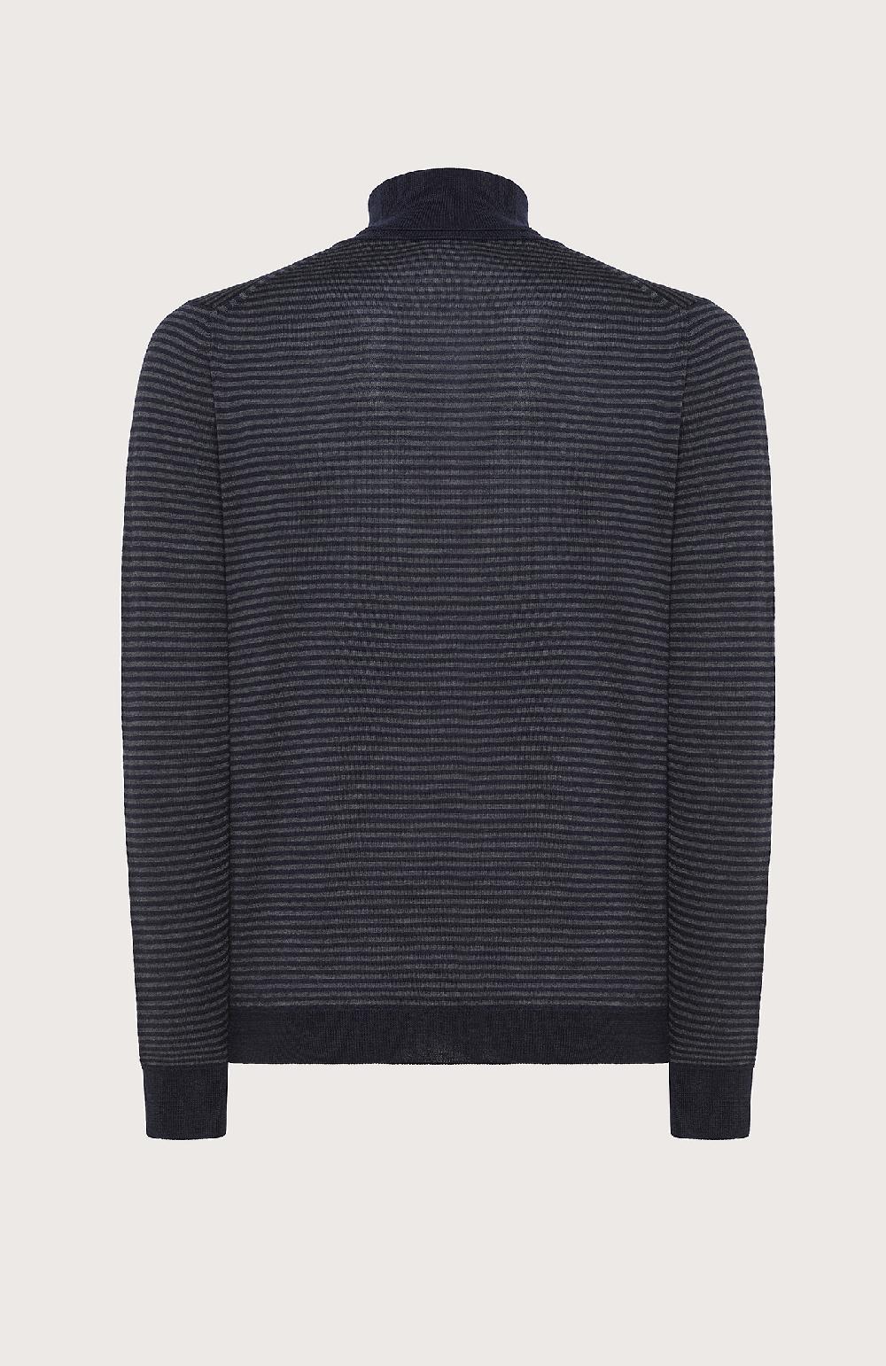 Seventy Dolcevita rasato con righe bicolore - Col. Blu Pezzi Unici