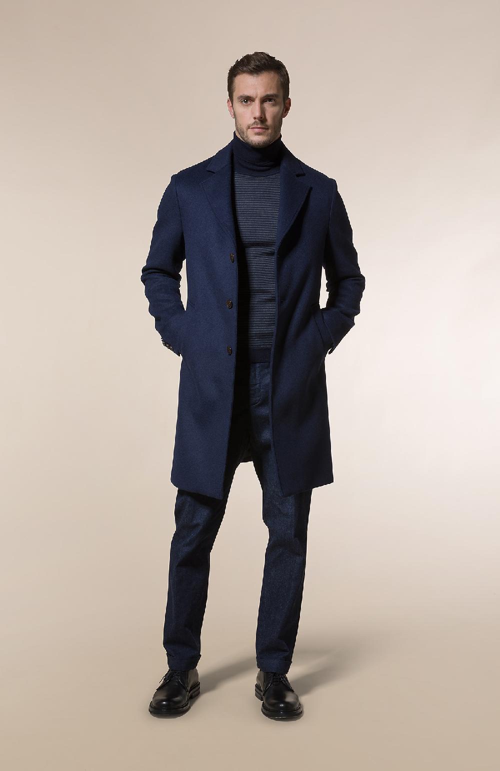 Seventy Dolcevita rasato con righe bicolore - Col. Blu Pezzi Unici