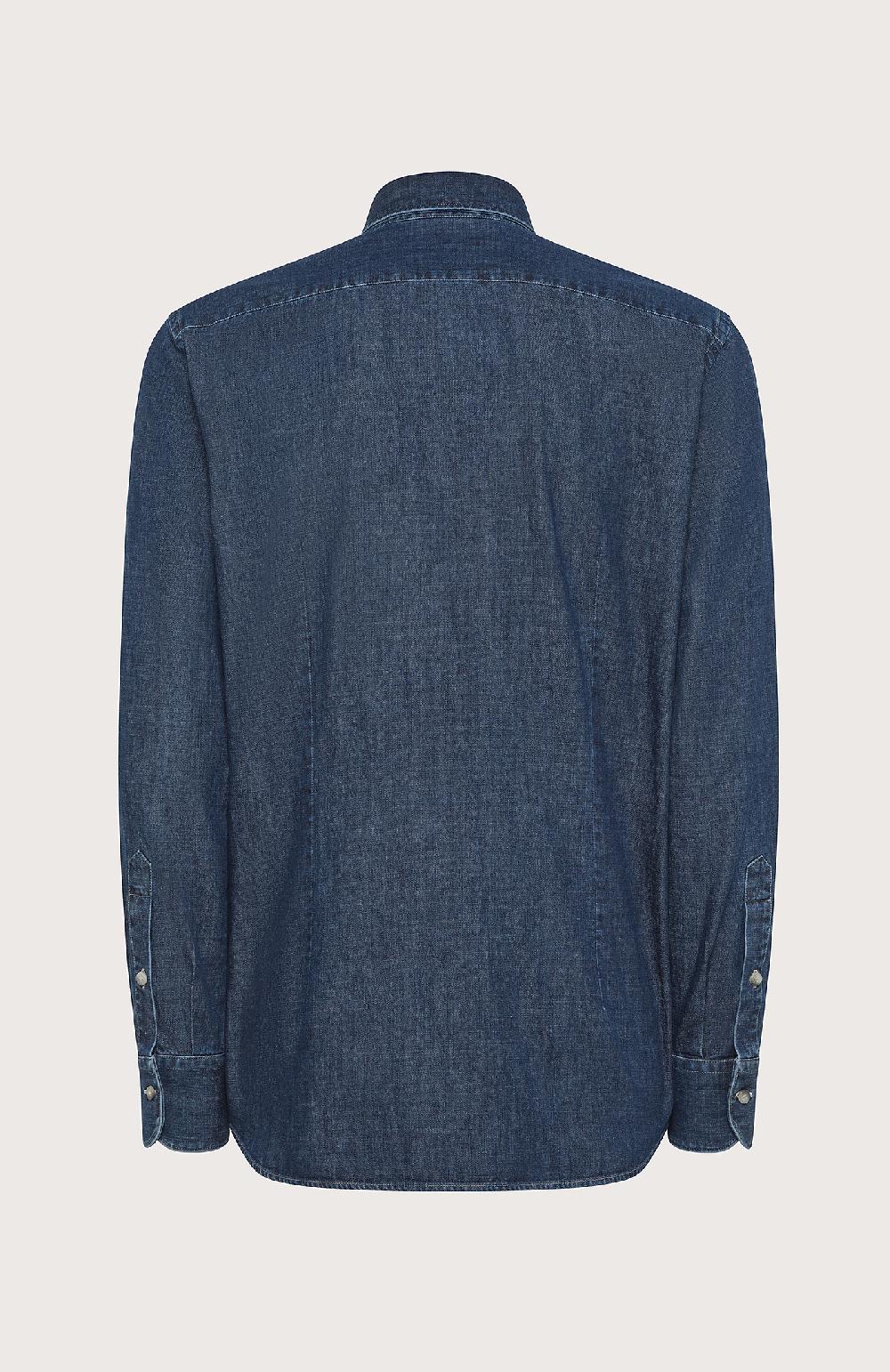Seventy Camicia regular fit realizzata in blue denim washed - Col. Blu Moda