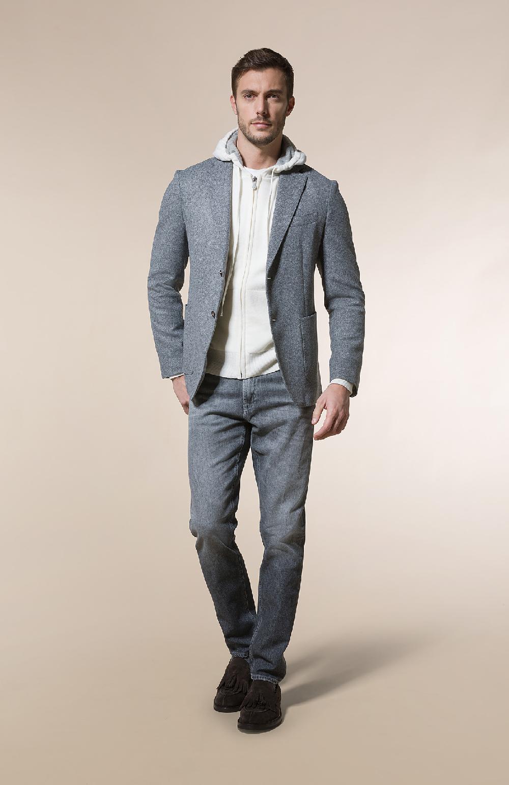 Seventy Giacca decostruita monopetto regualar fit in jersey melange misto lana - Col. Grigio Acquista Ora