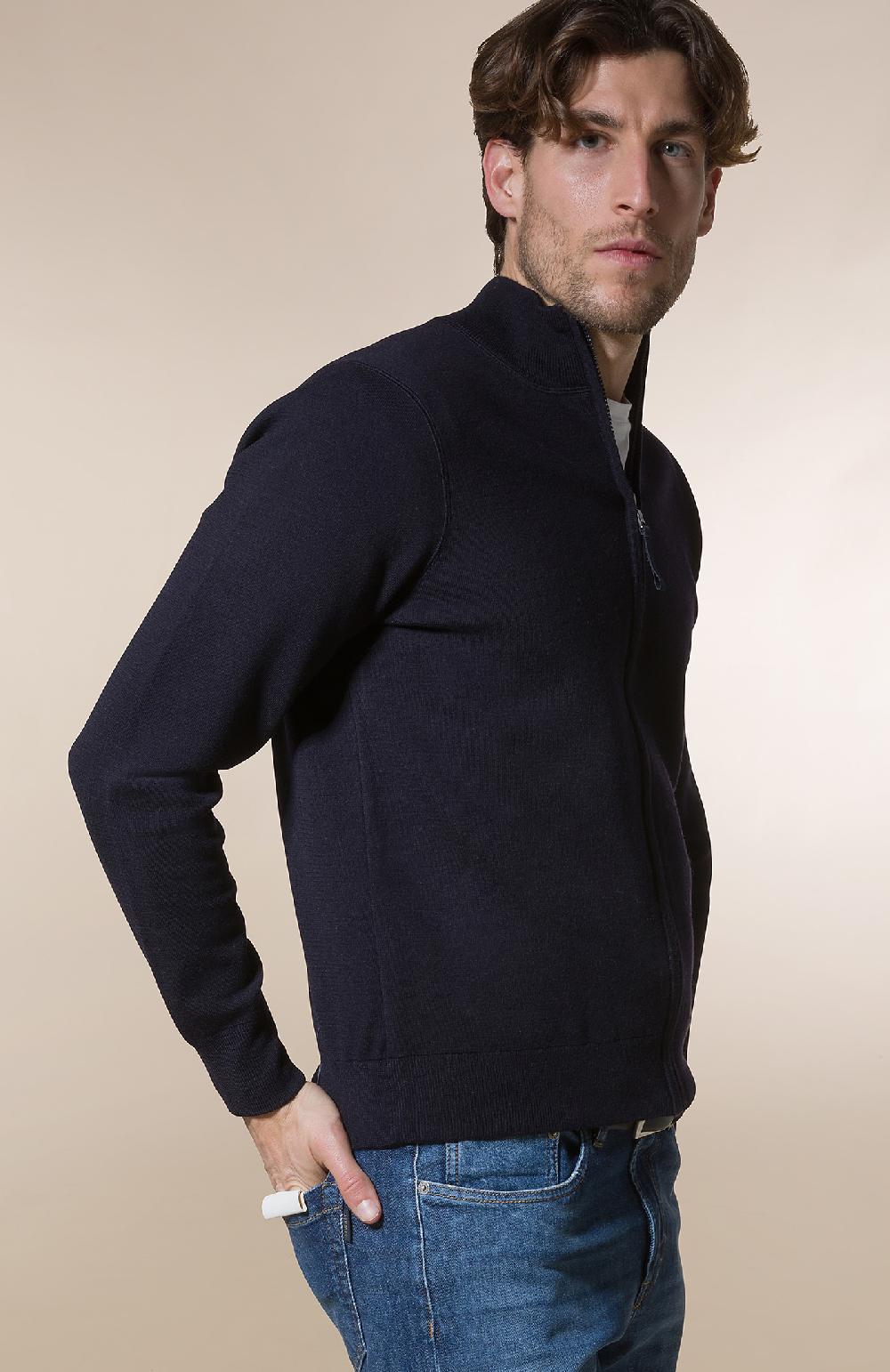 Seventy Maglioncino collo alto e zip frontale - Col. Blu Affare Del Giorno