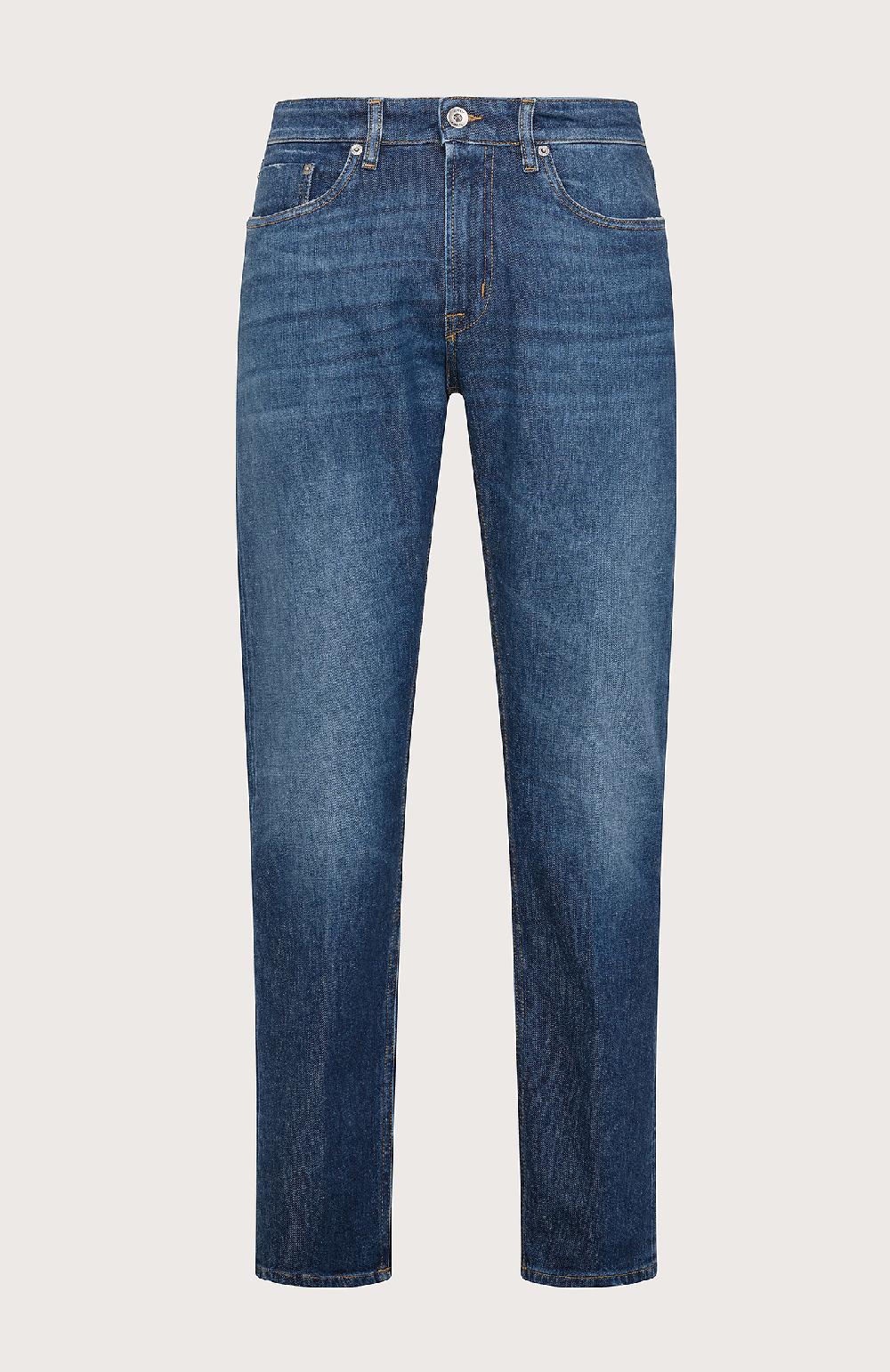 Seventy Pantalone cinque tasche in blue denim washed - Col. Blu