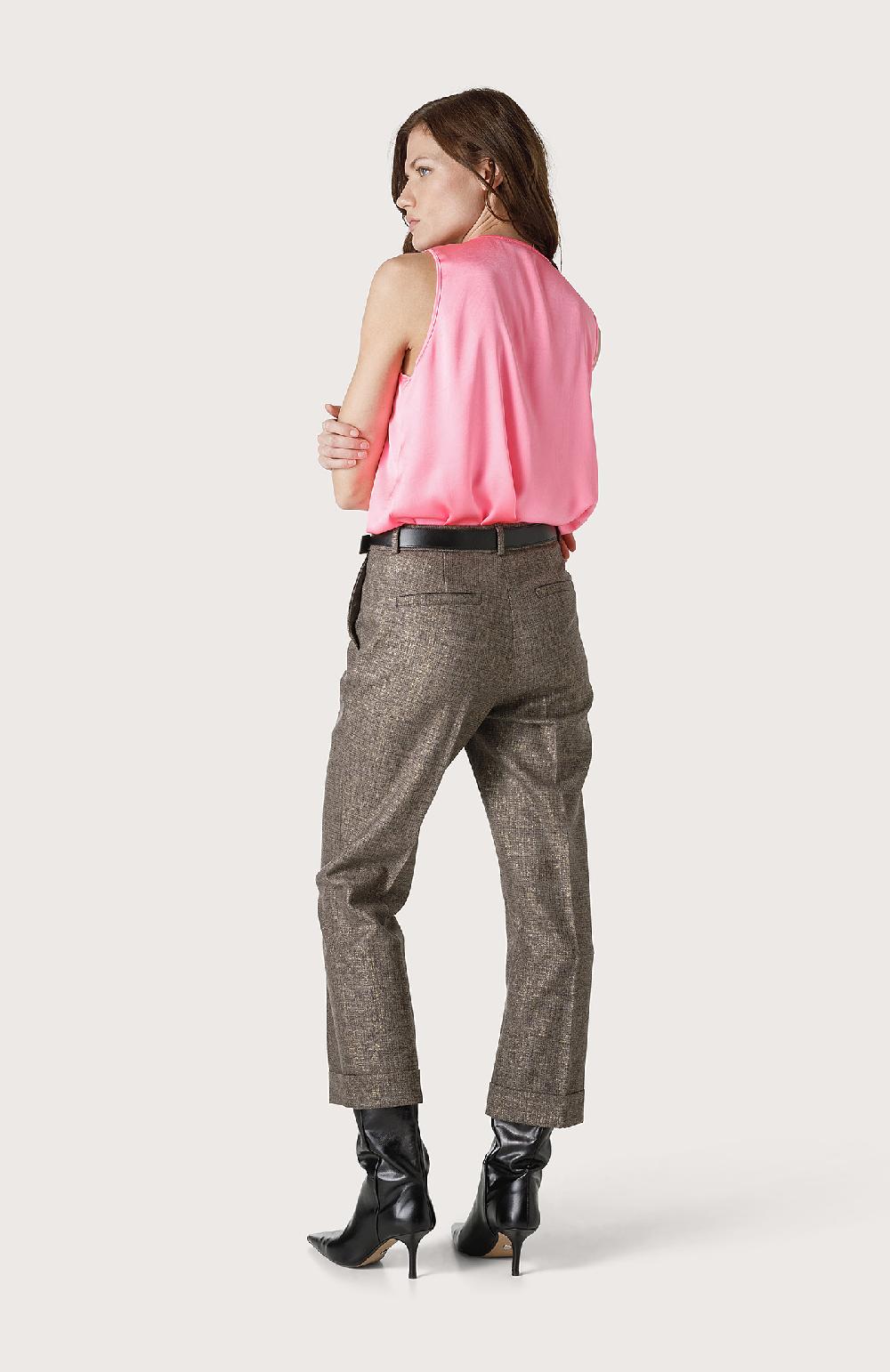 Seventy Pantalone chino in flanella - Col. Marrone Saldi Di Fabbrica