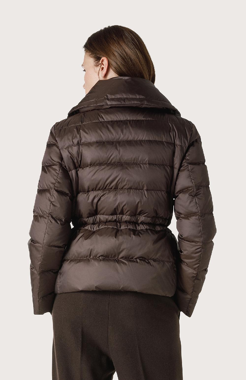 Seventy Piumino corto a collo ampio - Col. Marrone Offerta temporanea