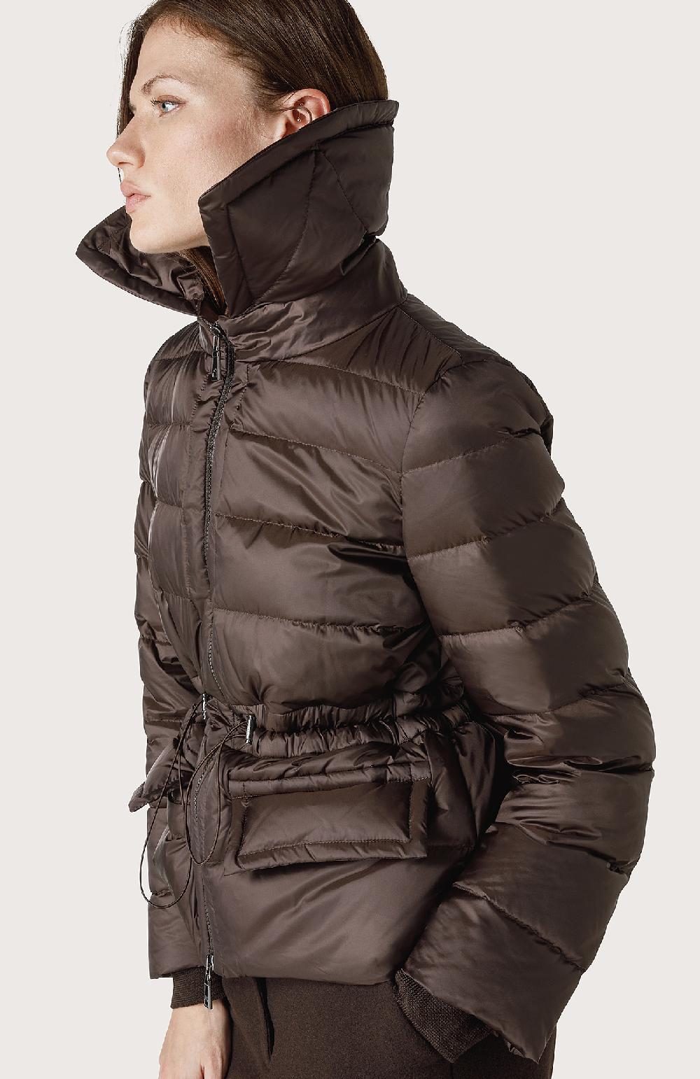 Seventy Piumino corto a collo ampio - Col. Marrone Offerta temporanea