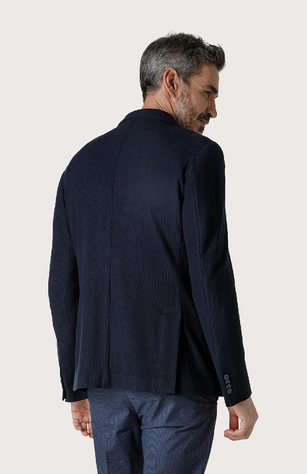 Seventy Giacca classica a nido d'ape - Col. Blu Italia
