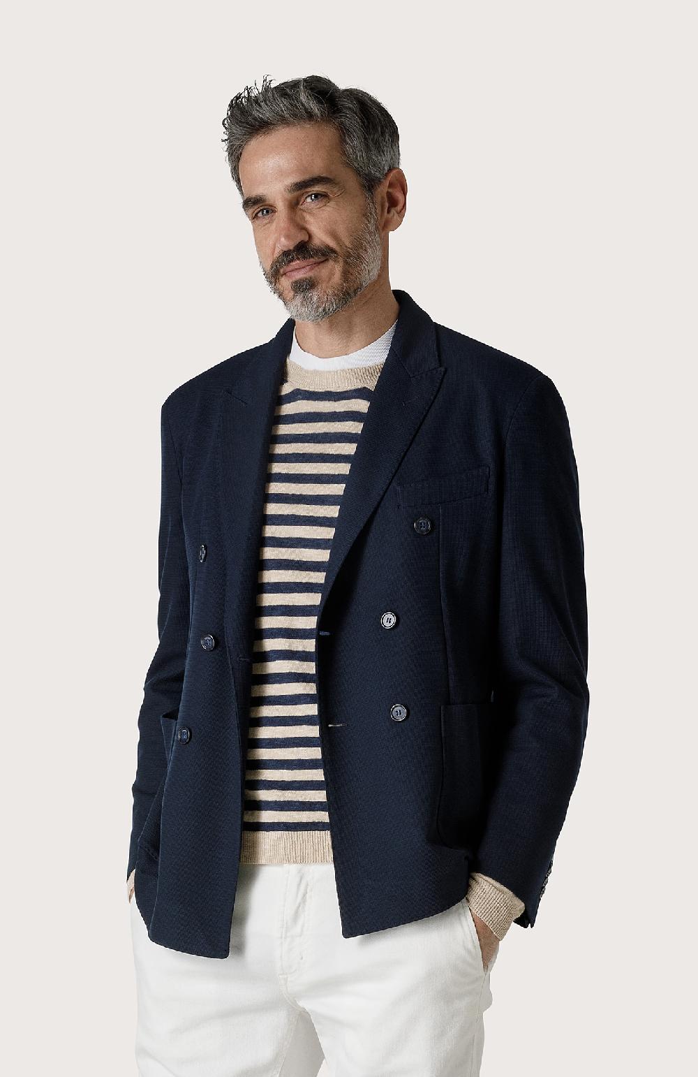 Seventy Giacca doppiopetto con rever a lancia - Col. Blu In Linea