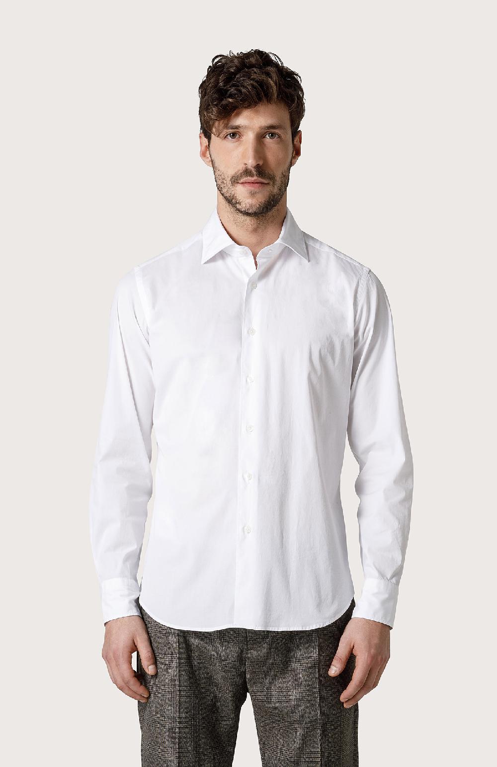 Seventy Camicia in popeline stretch - Col. Bianco Spedizione Gratuita