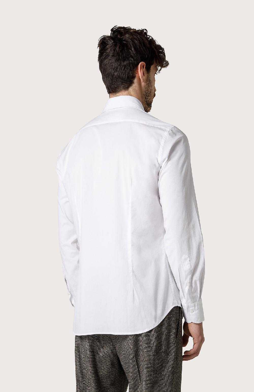 Seventy Camicia in popeline stretch - Col. Bianco Spedizione Gratuita