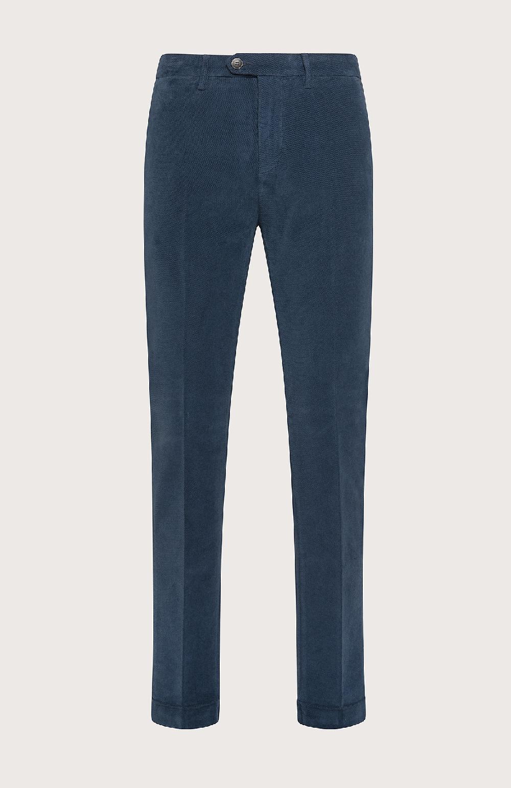 Seventy Pantalone chino con balze al fondo - Col. Blu