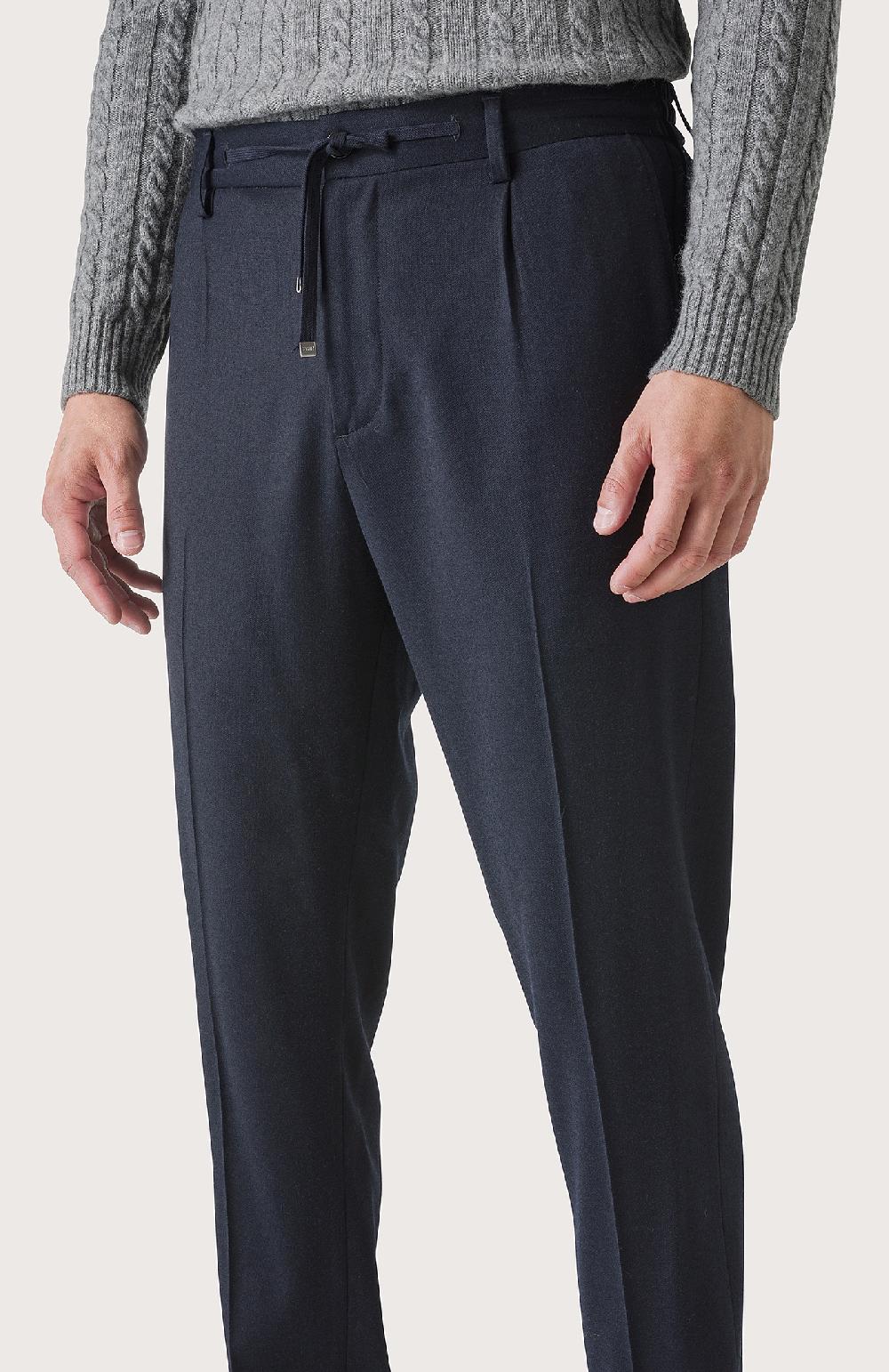Seventy Pantalone con coulisse e pence - Col. Blu Presa