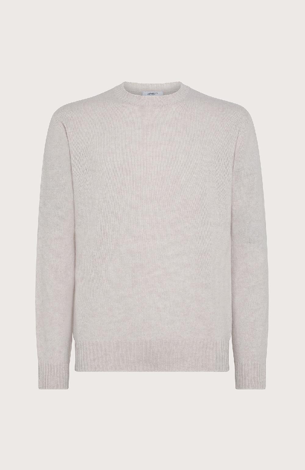 Seventy Maglia girocollo in rasato - Col. Bianco Online