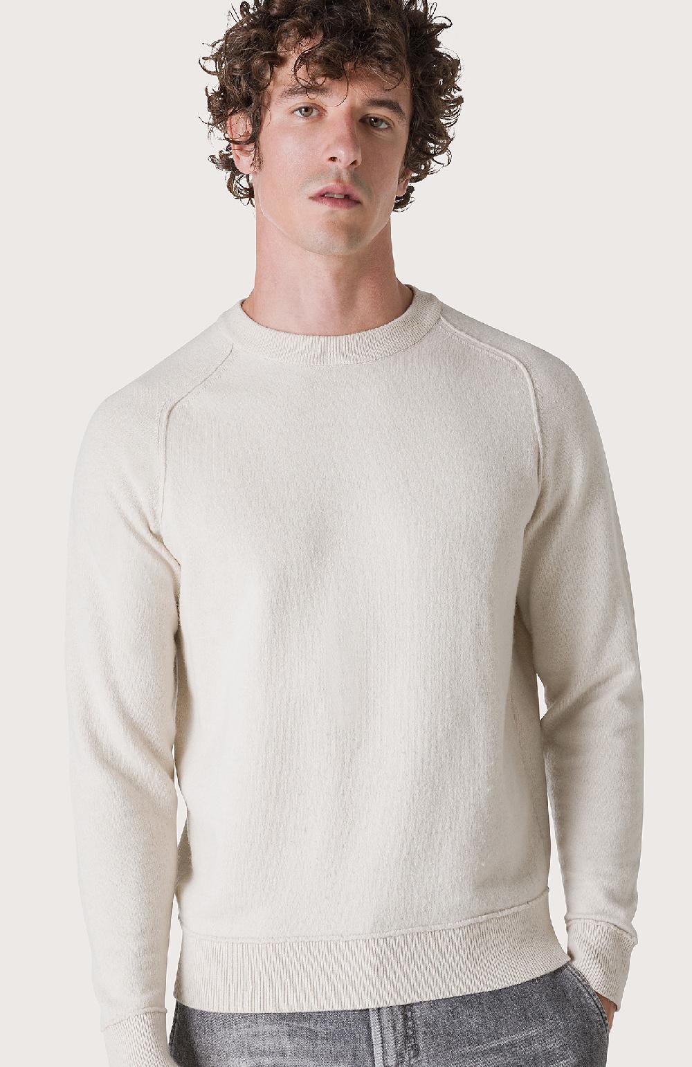 Seventy Maglia con finiture effetto felpa - Col. Bianco Outlet