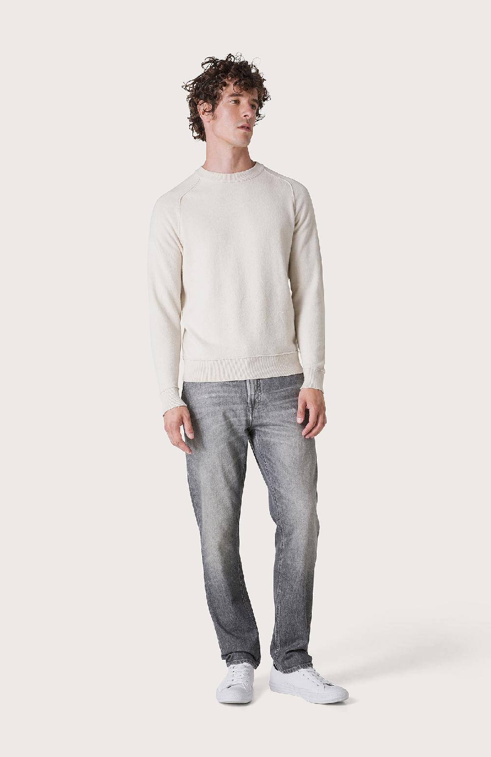 Seventy Maglia con finiture effetto felpa - Col. Bianco Outlet