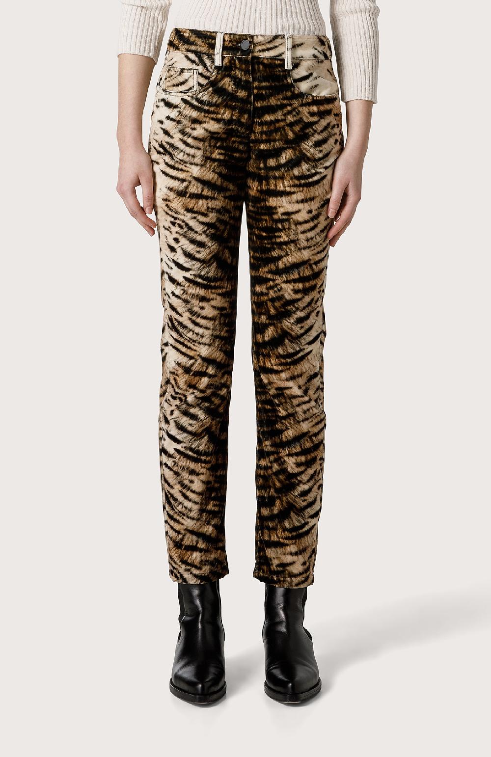 Seventy Pantalone 5 tasche animalier - Col. Neutro Italy
