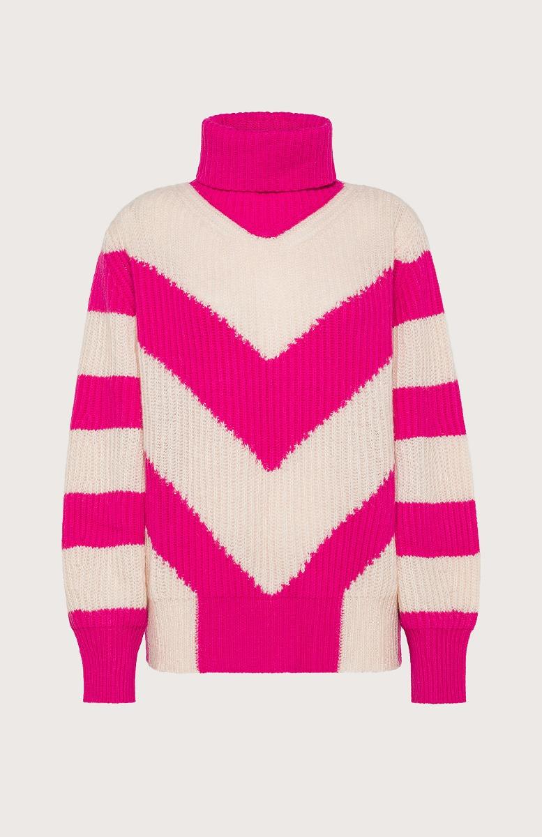 Seventy Dolcevita con intarsio bicolore - Col. Rosa