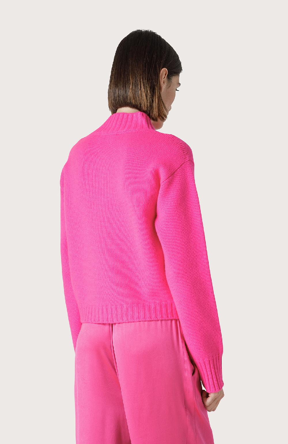 Seventy Maglione con miniscollo a V - Col. Rosa Pezzi Unici
