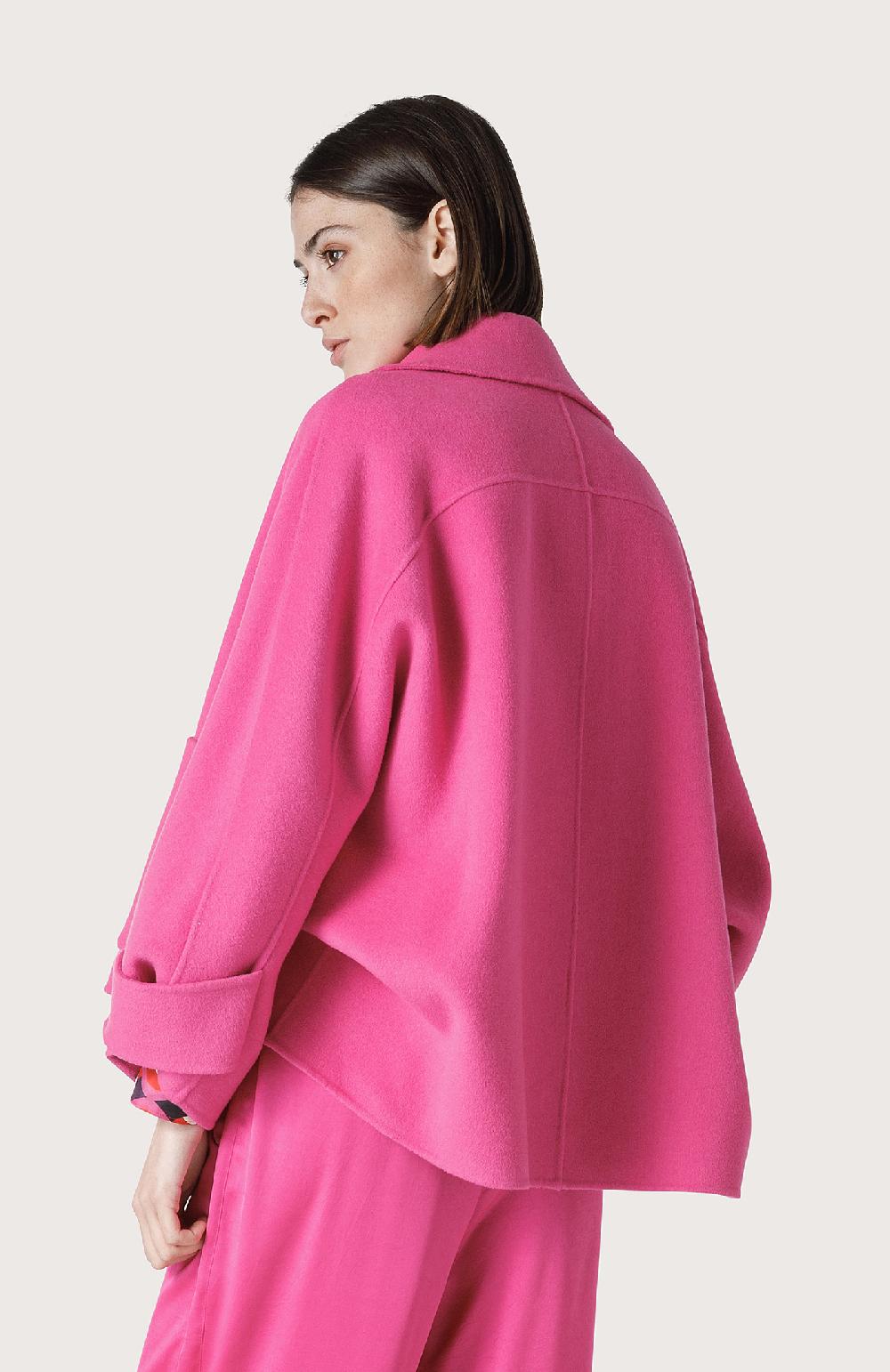 Seventy Cappotto mantellina in double - Col. Rosa Soddisfazione Garantita