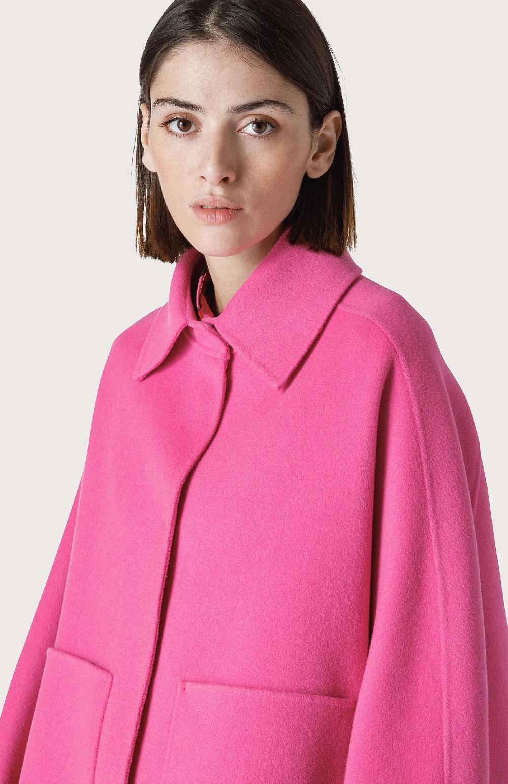 Seventy Cappotto mantellina in double - Col. Rosa Soddisfazione Garantita