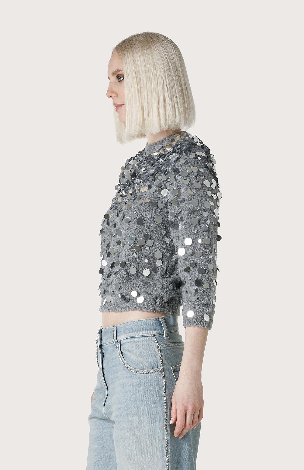 Seventy Maglioncino con maxi paillettes - Col. Grigio Negozi Online
