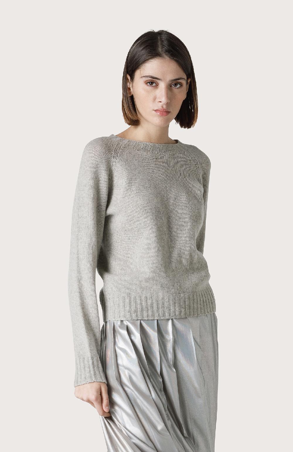 Seventy Maglia cashmere con scollo barchetta - Col. Grigio Acquista Ora