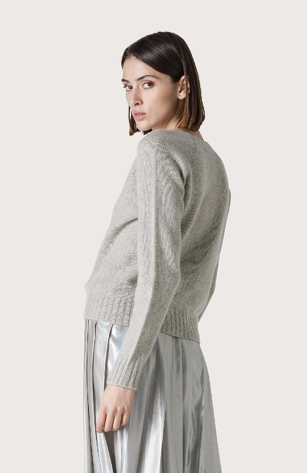 Seventy Maglia cashmere con scollo barchetta - Col. Grigio Acquista Ora