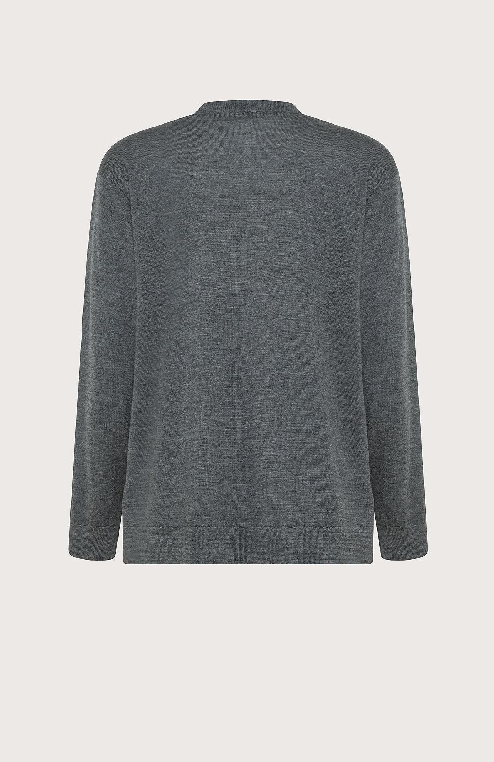 Seventy Maglia sollo V in lana merinos - Col. Grigio Saldi Di Fabbrica