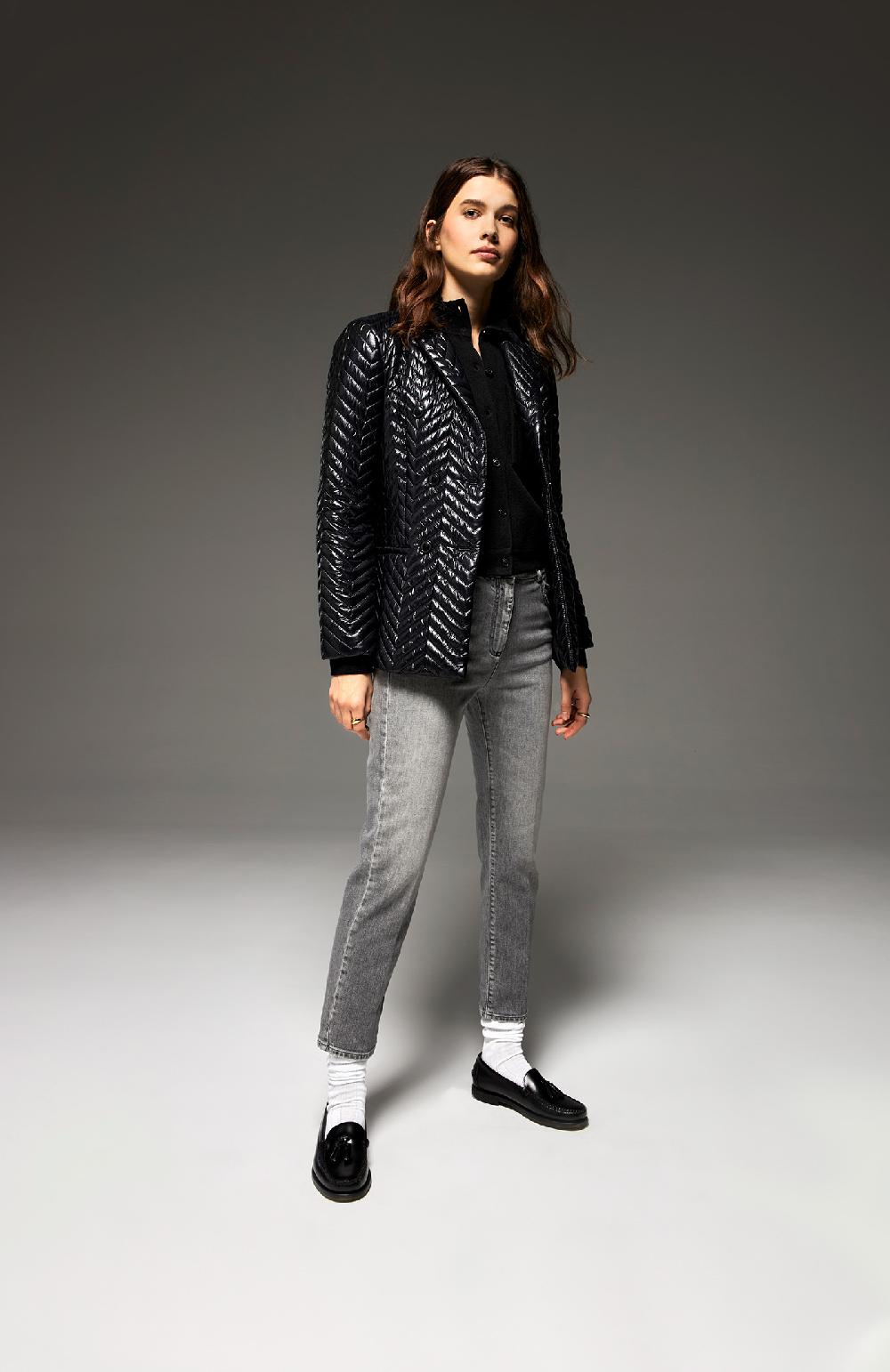 Seventy Giacchina taglio bomber in maglia di viscosa - Col. Nero Nuovo
