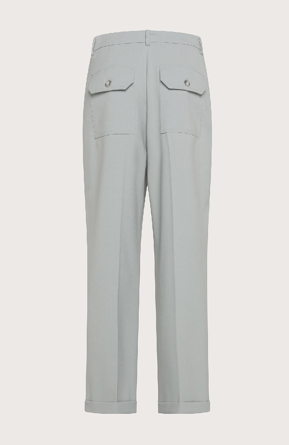 Seventy Pantalone dritto lungo la caviglia con risvoltino al fondo - Col. Verde Soddisfazione Garantita