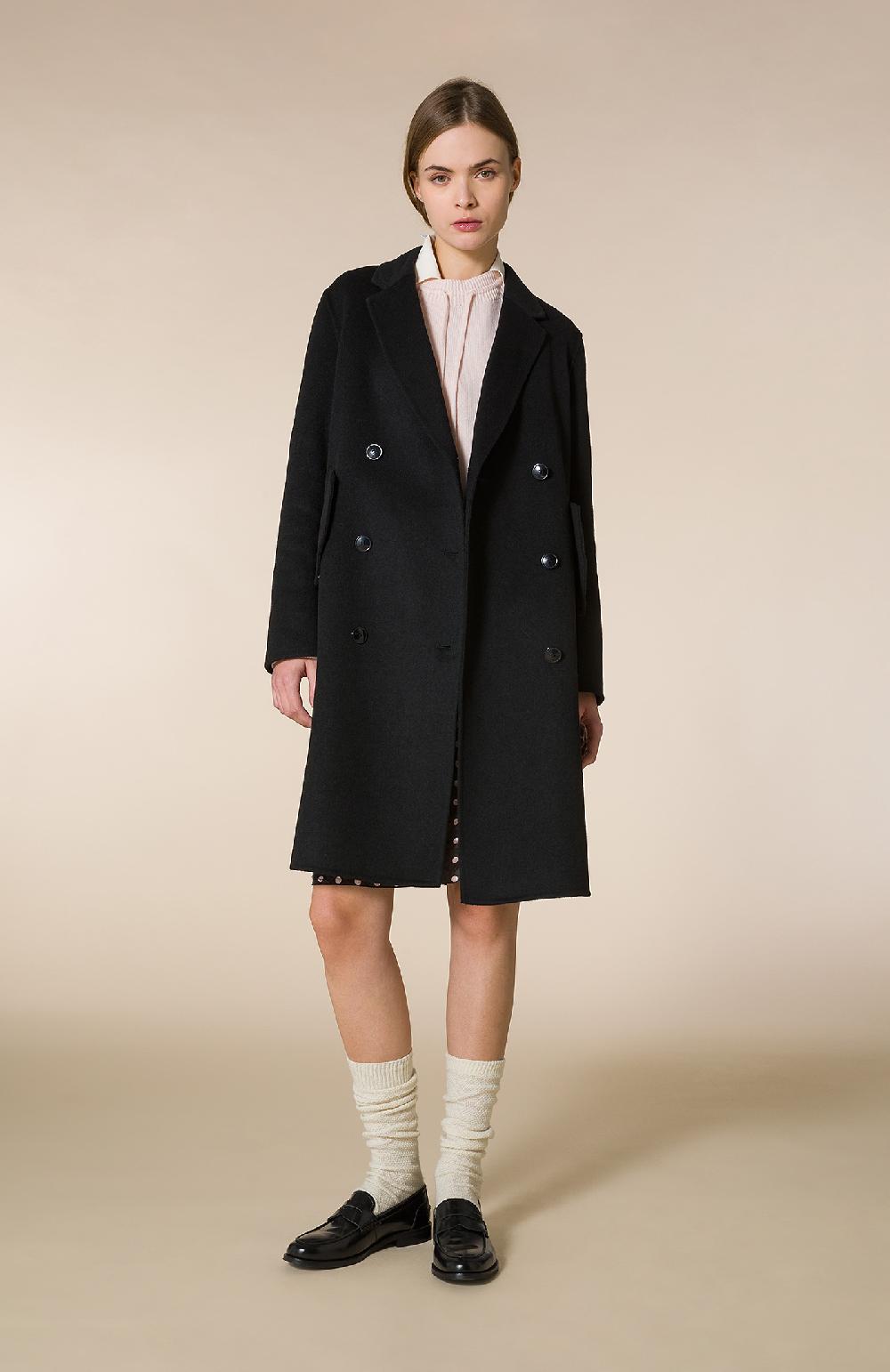 Seventy Cappotto doppiopetto in panno double - Col. Nero Outlet
