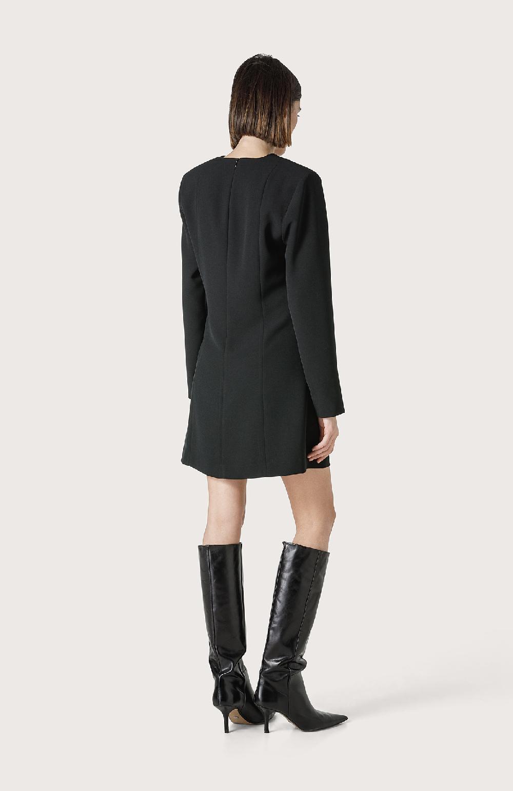 Seventy Mini abito con scollo a V - Col. Nero Saldi Di Fabbrica