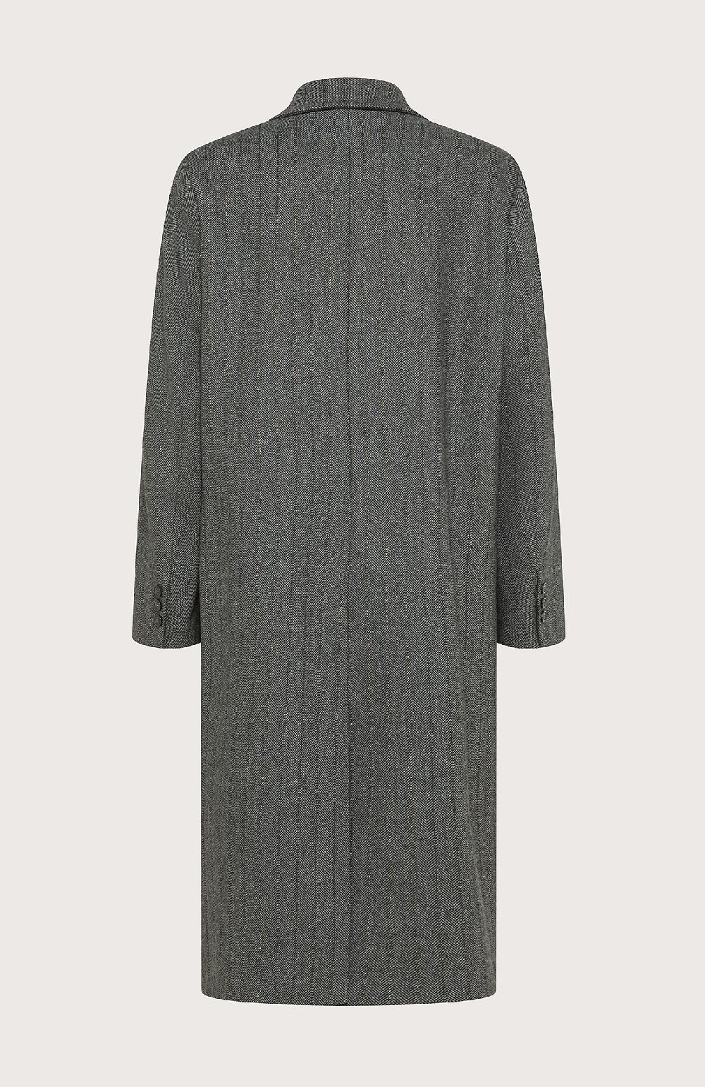 Seventy Cappotto doppiopetto in misto lana gessata lurex - Col. Grigio Nuovo