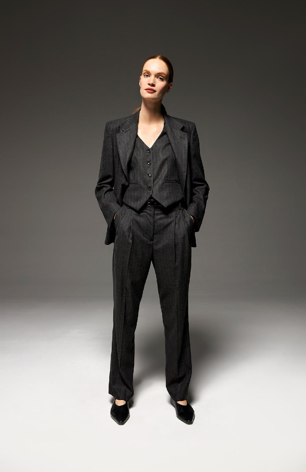 Seventy Gilet sartoriale corto gessato - Col. Grigio Qualità