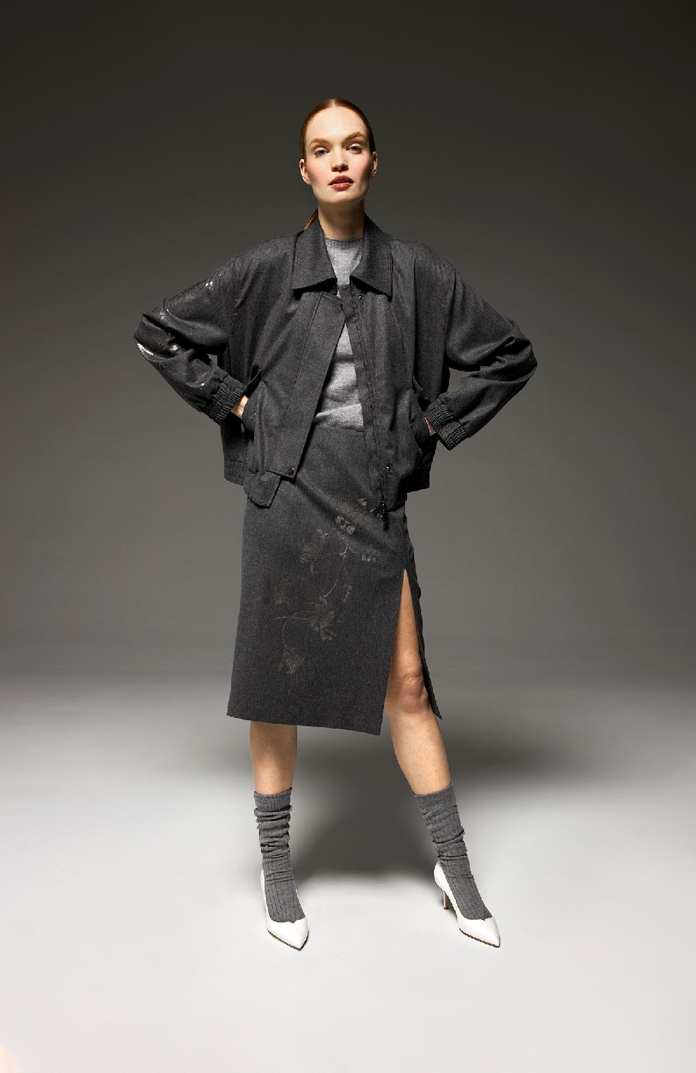 Seventy Giacchetta con zip in flanella - Col. Grigio Negozi Online